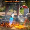 imageSondiko Propane Torch Weed Burner with 10 FT Hose High Output Weed Torch Flamethrower 30 Detachable Long Arm Heavy Duty Blow Torch with Flame ControlPROPANE TANK NOT INCLUDEDBlack  Silver With 10ft Hose