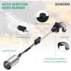 imageSondiko Propane Torch Weed Burner with 10 FT Hose High Output Weed Torch Flamethrower 30 Detachable Long Arm Heavy Duty Blow Torch with Flame ControlPROPANE TANK NOT INCLUDEDBlack  Silver