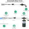 imageSondiko Propane Torch Weed Burner with 10 FT Hose High Output Weed Torch Flamethrower 30 Detachable Long Arm Heavy Duty Blow Torch with Flame ControlPROPANE TANK NOT INCLUDEDBlack  Silver
