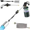 imageSondiko Propane Torch Weed Burner with 10 FT Hose High Output Weed Torch Flamethrower 30 Detachable Long Arm Heavy Duty Blow Torch with Flame ControlPROPANE TANK NOT INCLUDEDBlack  Silver With 10ft Hose
