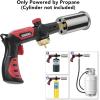 imageSondiko Powerful Propane Torch Gun Cooking Torch for Sous Vide Charcoal Starter and Steak Searing Best for Outdoor BBQ Party and Camping Gray amp Black Gas Welding KitTank Not IncludedRed  Black