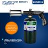 imageSondiko Powerful Propane Torch Gun Cooking Torch for Sous Vide Charcoal Starter and Steak Searing Best for Outdoor BBQ Party and Camping Gray amp Black Gas Welding KitTank Not IncludedGreen