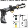 imageSondiko Powerful Propane Torch Gun Cooking Torch for Sous Vide Charcoal Starter and Steak Searing Best for Outdoor BBQ Party and Camping Gray amp Black Gas Welding KitTank Not IncludedBlack  Gray