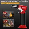 imageSondiko Butane Torch Lighter with Visible Fuel Window Refillable Soldering Torch with Adjustable Flame for Welding Resin Art IndustrialButane Gas Not IncludedRedblack