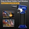 imageSondiko Butane Torch Lighter with Visible Fuel Window Refillable Soldering Torch with Adjustable Flame for Welding Resin Art IndustrialButane Gas Not IncludedBlue  Black