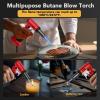 imageSondiko Butane Torch Lighter with Visible Fuel Window Refillable Soldering Torch with Adjustable Flame for Welding Resin Art IndustrialButane Gas Not IncludedRedblack