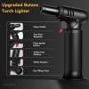 imageSondiko Butane Torch Lighter with Visible Fuel Window Refillable Soldering Torch with Adjustable Flame for Welding Resin Art IndustrialButane Gas Not IncludedBlack 2