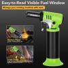imageSondiko Butane Torch Lighter with Visible Fuel Window Refillable Soldering Torch with Adjustable Flame for Welding Resin Art IndustrialButane Gas Not IncludedGreen  Black