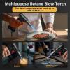 imageSondiko Butane Torch Lighter with Visible Fuel Window Refillable Soldering Torch with Adjustable Flame for Welding Resin Art IndustrialButane Gas Not IncludedBlack 2