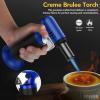imageSondiko Butane Torch Lighter with Visible Fuel Window Refillable Soldering Torch with Adjustable Flame for Welding Resin Art IndustrialButane Gas Not IncludedBlue  Black