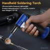 imageSondiko Butane Torch Lighter with Visible Fuel Window Refillable Soldering Torch with Adjustable Flame for Welding Resin Art IndustrialButane Gas Not IncludedBlue  Black