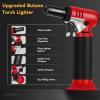 imageSondiko Butane Torch Lighter with Visible Fuel Window Refillable Soldering Torch with Adjustable Flame for Welding Resin Art IndustrialButane Gas Not IncludedRedblack