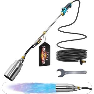 imageSondiko Propane Torch Weed Burner High Output Weed Torch with Hose Heavy Duty Blow Torch Weed Torches for OutsideFlamethrower for Garden Wood Ice Snow MeltingPropane Tank Not Included