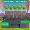 imageSondiko Seed Starter Tray with Grow Light Heated Seed Starter Kit with Temperature Display Humidity Dome Germination Kit Adjustable Plant Light for Seed Starting and Seedling GrowthGray