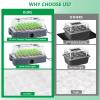 imageSondiko Seed Starter Tray with Grow Light Heated Seed Starter Kit with Temperature Display Humidity Dome Germination Kit Adjustable Plant Light for Seed Starting and Seedling GrowthGray