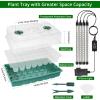 imageSondiko Seed Starter Tray with Grow Light Heated Seed Starter Kit with Temperature Display Humidity Dome Germination Kit Adjustable Plant Light for Seed Starting and Seedling GrowthDark Green