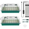 imageSondiko Seed Starter Tray with Grow Light Heated Seed Starter Kit with Temperature Display Humidity Dome Germination Kit Adjustable Plant Light for Seed Starting and Seedling GrowthGreen
