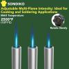 imageSondiko Big Butane Torch Lighter Soldering Torch with Monster Footprint Shaped Base Adjustable Flame Safety Lock Butane Not Included